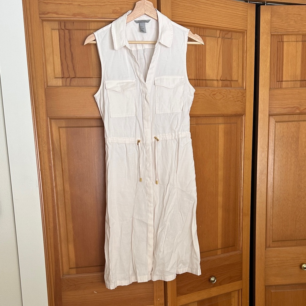 H&M Cream Sleeveless Dress